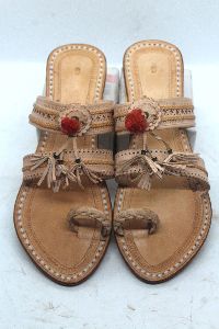 Ladies Triple Strap Kolhapuri Chappal