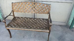 Brown Aluminium Cast Bench