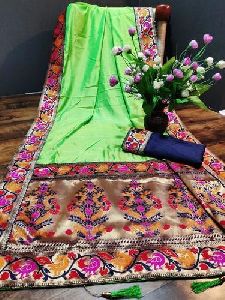 Embroidered Jacquard Saree