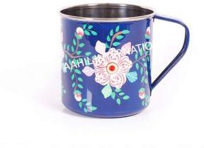 Stainless Steel Enamel Mug Hand Painted