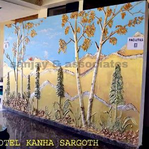 Cement Wall Mural Work