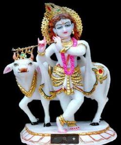 Marble Lord Krishna Statue