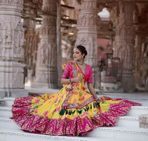 Soft Butter Silk with Digital Print Lehenga Choli