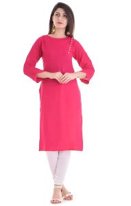 Rayon Plain Kurtis