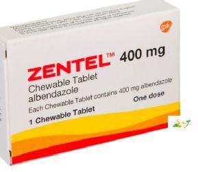 Brand Zentel (Albendazole) Chewable Tablets