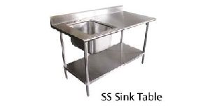 Stainless Steel Single Sink Table