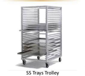 stainless steel tray trolley