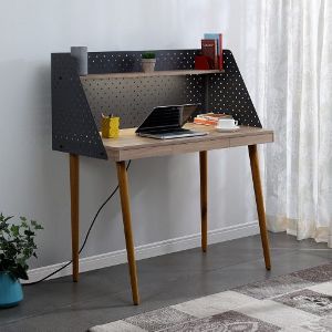 lara mid century oak wood desk