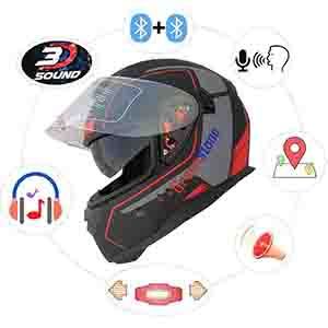 g6 full face stone smart bluetooth helmet