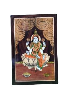 Wooden Lord Laxmi Wall Hanging