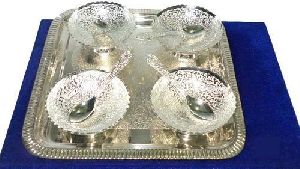 9 Piece Silver Plated Bowl Set