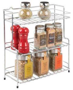 stainless steel spice 3 tier trolley container