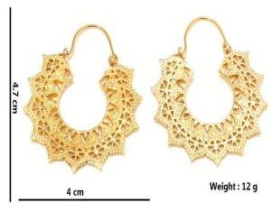 Hp295 Brass Hoop Earrings