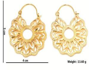 Hp297 Brass Hoop Earrings