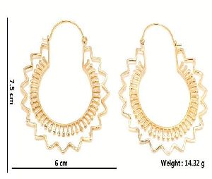 Hp302 Brass Hoop Earrings