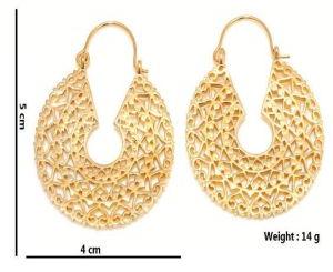 Hp305 Brass Hoop Earrings