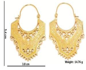 Hp312 Brass Hoop Earrings