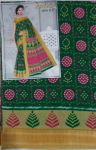 Screen Printed Cotton Saree