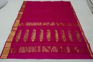 Chanderi Handloom Katan Adda Silk Saree