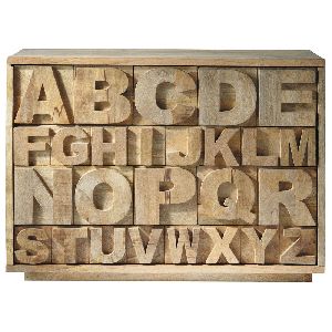 Mango Wood Engraved Letters
