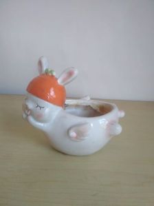 Resin Rabbit Planter