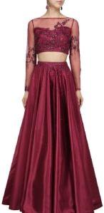 Satin Lehenga Dress Material