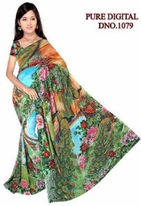 digital printed sarees