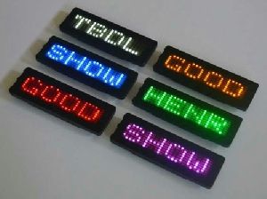Red LED Name Tag