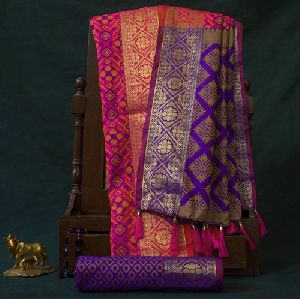 woven silk saree