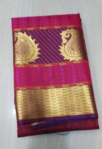 Multicolor Pure Silk Saree