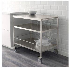 stainless steel kitchen trolley