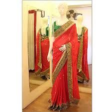 Georgette Embroidery Work Grazia Saree