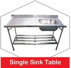 Stainless Steel Single Sink Table