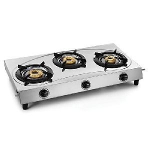 Stainless Steel 3 Burner LPG Gas Stove