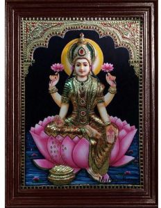 Dhana Lakshmi Super Emboss Tanjore Painting