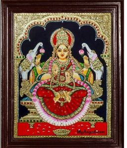 Gaja Lakshmi Tanjore Painting