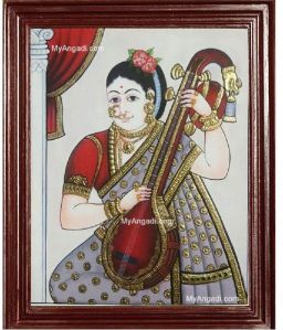 Saraswathi Tanjore Painting