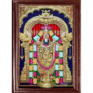 Thirupathi Balaji 3D Tanjore Painting