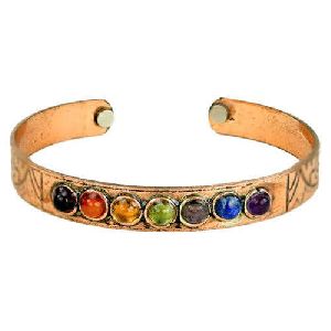 seven chakra stone cuff bracelate