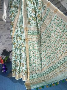 Linen slab Saree