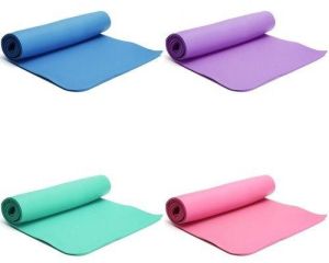 Solid Yoga Exercise Mats With Carrying Bag and Belt (182cm X 91cm X 4)