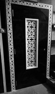 Corian Black Door Work