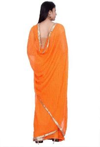 women's georgette Rajasthani Leheriya Saree(MOTHUDA,)