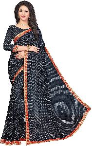 women's georgette Rajasthani Leheriya Saree(MOTHUDA,)