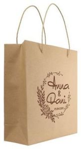 Brown Printed Paper Bag