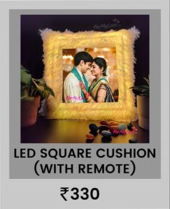 Plain Sublimation LED Cushion With Remote