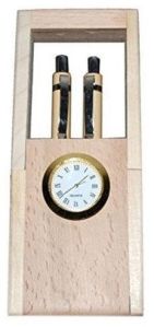 Table Clock Pen Stand