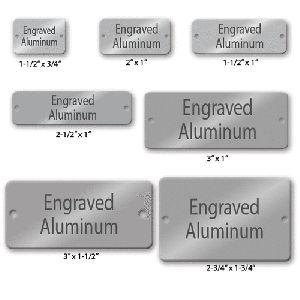 Silver Aluminum Tag