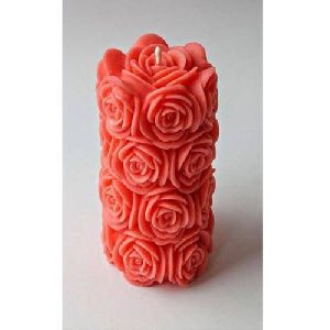 Rose Pillar Candles