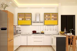 u shaped modular kitchen